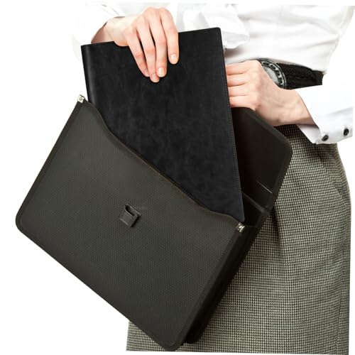 TOYZFRIENDY Portfolio Ordner aus Strapazierfähigem PU Business Dokumentenmappe mit Großem Fassungsvermögen Eleganter Organizer für Verträge und Visitenkarten Minimalistisches Design für Büro von TOYZFRIENDY
