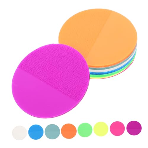 TOYZFRIENDY Runde Selbstklebende Memo Sticker Farben Fluoreszierend Wiederverwendbar Stark Haftend Tragbare Notizzettel für Büro und Schule Praktische Haftnotizen für Listen und Erinnerungen von TOYZFRIENDY