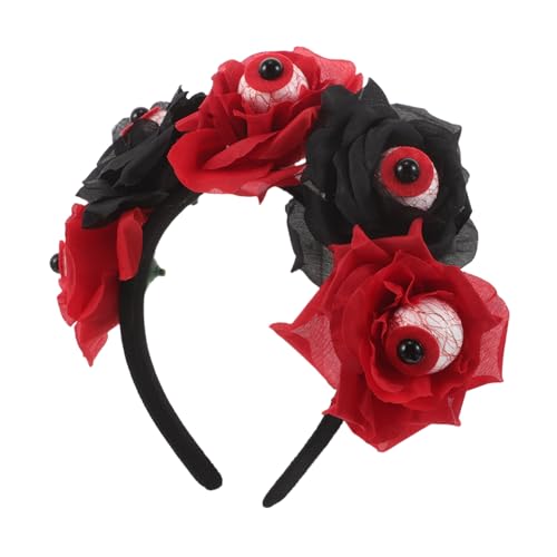 TOYZFRIENDY Scary Eyeball Haarreif mit Augen Dekoration und Künstlichen Rosen Wiederverwendbares Halloween Party Accessoire für Frauen und Jugendliche Leichter Komfortabler Kopfschmuck für TOYZFRIENDY Scary Eyeball Haarreif mit Augen Dekoration und Künstlichen Rosen Wiederverwendbares Halloween Party Accessoire für Frauen und Jugendliche Leichter Komfortabler Kopfschmuck für von TOYZFRIENDY