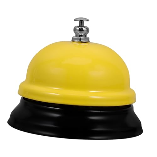 TOYZFRIENDY Serviceglocke Gelb Tischklingel mit für Büro Restaurant Schule und Pflege Handliche Bedienung Design Vielseitig Einsetzbar und Einfach zu Verwenden von TOYZFRIENDY