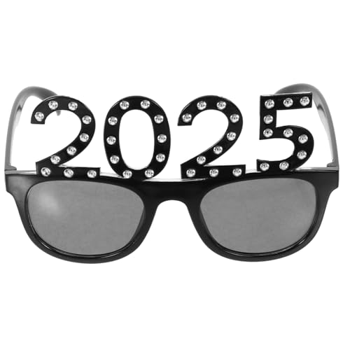 TOYZFRIENDY Silvester Partybrille mit Glitzerndem Diamant Rechteckige Schwarze Rahmen Auffällige Foto Requisite für Neujahrsfeier Kostümaccessoire für Party und Festival TOYZFRIENDY Silvester Partybrille mit Glitzerndem Diamant Rechteckige Schwarze Rahmen Auffällige Foto Requisite für Neujahrsfeier Kostümaccessoire für Party und Festival von TOYZFRIENDY