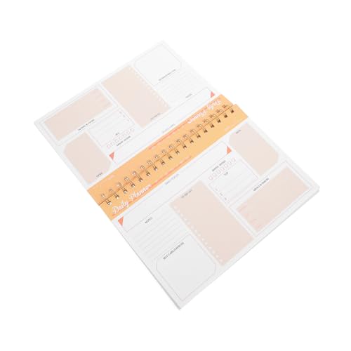 TOYZFRIENDY Spiral Planpad Tagesplaner Effizienter Kalender für Zeitmanagement Stundenplan Notizblock Praktisches Planungspad für Arbeit Schule Alltag von TOYZFRIENDY