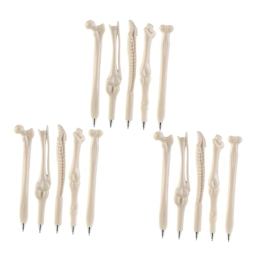 TOYZFRIENDY Teiliges Kugelschreiber in Realistischem Knochen Design Halloween Ballpoint Pens mit Glatter Schreibleistung für Partys Dekoration und Schreibwaren Schwarz Nachfüllbar von TOYZFRIENDY