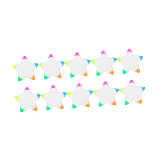 TOYZFRIENDY Textmarker Farbige Leuchtstifte Plastikbeschichtete Marker mit Fünf Farben Einzigartiges Design für Büro Schule und Studium Praktische Packung von TOYZFRIENDY