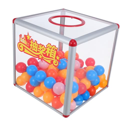 TOYZFRIENDY Transparente Acryl Spendenbox mit Bunten Kugeln Stabiler Losbehälter für Jahresfeiern Spenden Abstimmungen und Gewinnspiele Vielseitig Einsetzbar für Charity und Events von TOYZFRIENDY