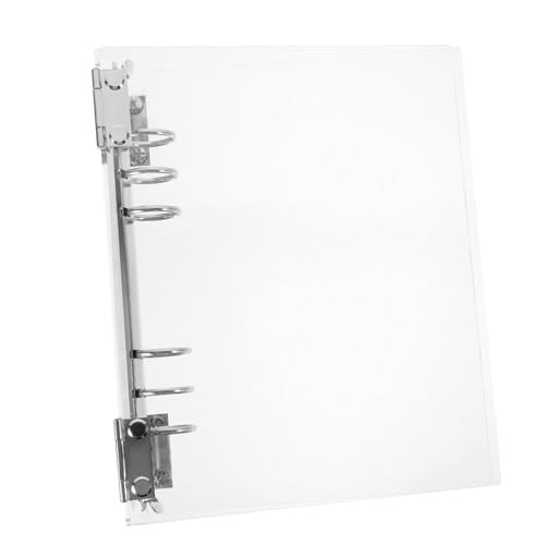 TOYZFRIENDY Transparente Notizbuchhülle aus Langlebigem Acryl Wiederverwendbare Ringbuch Schutzhülle Leichtes Scrapbook Binder Cover Robustes Planner Binder Zubehör für Büro und Schule von TOYZFRIENDY
