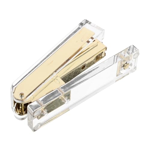 TOYZFRIENDY Transparenter Acryl Heftgerät mit Stabiler Präzisionsmechanik und Handlich für Büro Schule und Zuhause Schnelles und Müheloses Heften von Dokumenten Tragbar und Langlebig von TOYZFRIENDY