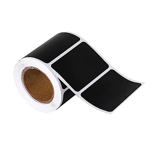 TOYZFRIENDY Wasserdichte Selbstklebende Schwarze Namensschild Aufkleber PVC Etiketten für Küche und Lagerung Ablösbar Vielseitig Beschriftbar Praktische Blanko Labels für Alltag und Büro von TOYZFRIENDY