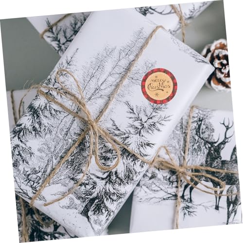 TOYZFRIENDY Weihnachtliche Geschenkaufkleber Kraftpapier Sealing Paster Selbstklebende Dekorative Umschlag Labels Umweltfreundliche Weihnachtssticker für Geschenktüten Briefumschläge von TOYZFRIENDY