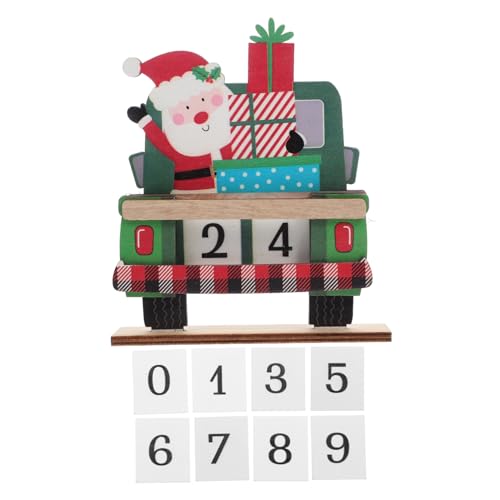 TOYZFRIENDY Weihnachtlicher Holz Adventskalender Santa Countdown Deko Handbemaltes Auto mit Weihnachtsmann Langlebige Tischdekoration für Festliche Stimmung Vielseitig als Tischmittelpunkt und TOYZFRIENDY Weihnachtlicher Holz Adventskalender Santa Countdown Deko Handbemaltes Auto mit Weihnachtsmann Langlebige Tischdekoration für Festliche Stimmung Vielseitig als Tischmittelpunkt und von TOYZFRIENDY