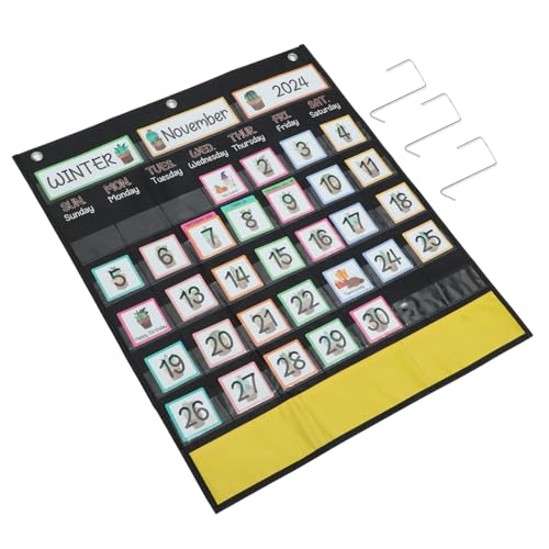 TOYZFRIENDY Wöchentlicher Kalenderhängebeutel für Robust mit Großem Fassungsvermögen Übersichtliches Layout Bunte Gestaltung für Klassenzimmer und Hausgebrauch Praktische Organisationshilfe TOYZFRIENDY Wöchentlicher Kalenderhängebeutel für Robust mit Großem Fassungsvermögen Übersichtliches Layout Bunte Gestaltung für Klassenzimmer und Hausgebrauch Praktische Organisationshilfe von TOYZFRIENDY