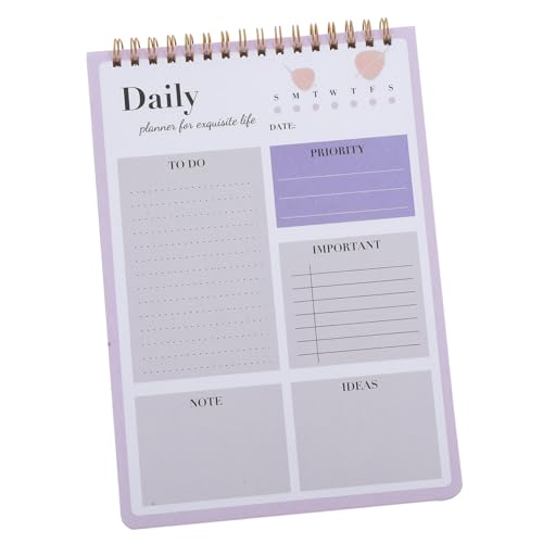 TOYZFRIENDY Zeitmanagement Notizblock Terminplaner To Do Liste Tageskalender Stundenplan Notizbuch für Schule Büro Homeschooling mit Lesezeichen und Praktischer Anordnung von TOYZFRIENDY