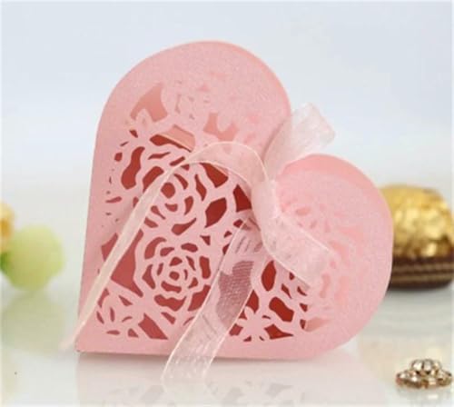 TPIONEER 25/50/100 stücke Geschenk Süßigkeiten Gastgeschenke Schokolade Geschenkboxen Mit Band Geschenkbox Verpackung Hochzeitsdekoration Dragees Box Verpackung von TPIONEER