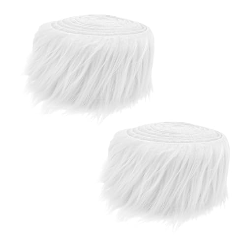 TPTGIAR 2 Stück Kunstfell zum Basteln, 5x150cm Kunstfell Meterware, Furry Faux fur Precut Strips, Weiß Rollen Weiches Flauschiges Fell für Heimwerkerbedarf Cosplay-kostüme Dekoration Zwergenbart TPTGIAR 2 Stück Kunstfell zum Basteln, 5x150cm Kunstfell Meterware, Furry Faux fur Precut Strips, Weiß Rollen Weiches Flauschiges Fell für Heimwerkerbedarf Cosplay-kostüme Dekoration Zwergenbart von TPTGIAR