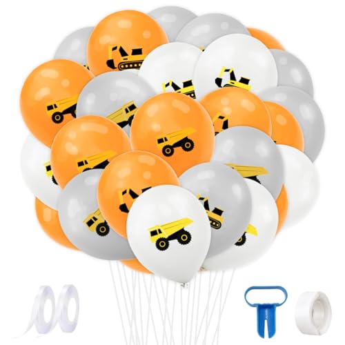 TPTGIAR 30 Stück Luftballons Geburtstag, Baufahrzeug Bagger Helium Ballons, Latex Luftballon mit Ballonzubehör, 12 Zoll Luftballons Bunt für Kindergeburtstag Baustelle Party Dekoration TPTGIAR 30 Stück Luftballons Geburtstag, Baufahrzeug Bagger Helium Ballons, Latex Luftballon mit Ballonzubehör, 12 Zoll Luftballons Bunt für Kindergeburtstag Baustelle Party Dekoration von TPTGIAR