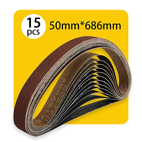 50mm x 686mm Premium Schleifband-Set 15 Stück, Körnung 80/120/150/240/400, für Bandschleifer 50mm x 686mm Premium Schleifband-Set 15 Stück, Körnung 80/120/150/240/400, für Bandschleifer von TPmax