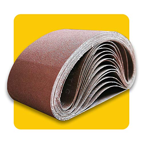 TPmax 75 x 533 mm Schleifbänder 60 Körnung Premium Aluminiumoxid Bandschleifbänder für Bandschleifer, Antistatisch & Waschbar – 12 Stück TPmax 75 x 533 mm Schleifbänder 60 Körnung Premium Aluminiumoxid Bandschleifbänder für Bandschleifer, Antistatisch & Waschbar – 12 Stück von TPmax