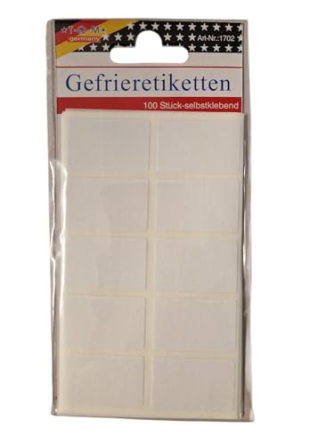 Gefrieretiketten weiß, 100 Stck, selbstklebend, Etiketten für Gefrierbeutel oder Einweggläser Gefrieretiketten weiß, 100 Stck, selbstklebend, Etiketten für Gefrierbeutel oder Einweggläser von TQM