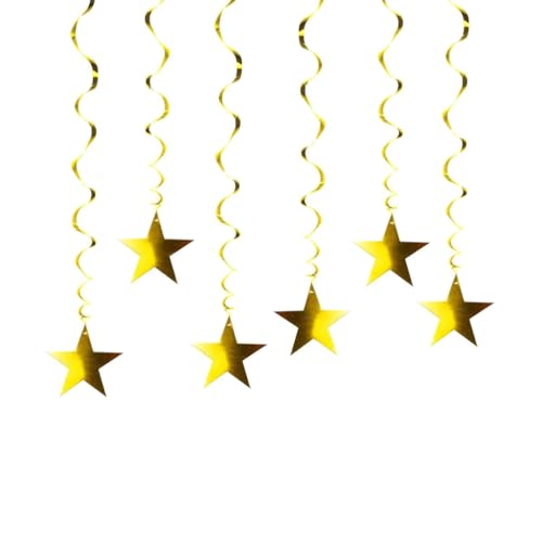 TQUXNGA Elegante Stern Hängende Dekoration Dekorative Goldene Stern Spiralen Ornament Dekoration für Festival Geburtstag Hochzeit TQUXNGA Elegante Stern Hängende Dekoration Dekorative Goldene Stern Spiralen Ornament Dekoration für Festival Geburtstag Hochzeit von TQUXNGA