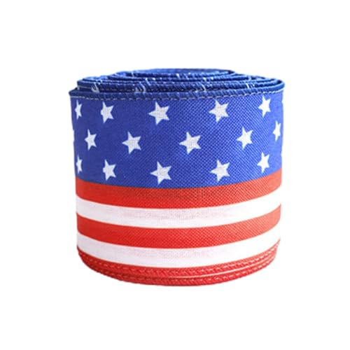 TQUXNGA Patriotics Streifenband, Auto-Sternband für Gedenktag, Mädchen, Kopfbedeckungen, Schleifen, Kranzherstellung TQUXNGA Patriotics Streifenband, Auto-Sternband für Gedenktag, Mädchen, Kopfbedeckungen, Schleifen, Kranzherstellung von TQUXNGA