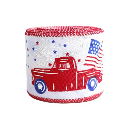 TQUXNGA Patriotics Streifenband, Auto-Sternband für Gedenktag, Mädchen, Kopfbedeckungen, Schleifen, Kranzherstellung TQUXNGA Patriotics Streifenband, Auto-Sternband für Gedenktag, Mädchen, Kopfbedeckungen, Schleifen, Kranzherstellung von TQUXNGA