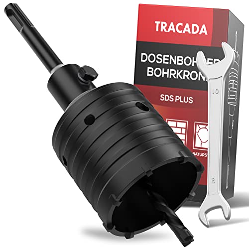 TRACADA Bohrkrone 68mm SDS Plus | Mit Schraubensicherung & Maulschlüssel | Dosenbohrer 68 mm Steckdosenbohrer Steckdose Porenbeton Gasbeton Ziegel TRACADA Bohrkrone 68mm SDS Plus | Mit Schraubensicherung & Maulschlüssel | Dosenbohrer 68 mm Steckdosenbohrer Steckdose Porenbeton Gasbeton Ziegel von TRACADA