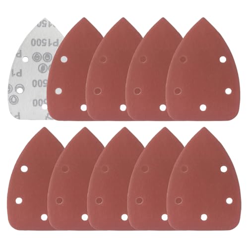 10 x Schleifpads mit 5 Löchern, 140 x 90 mm, Körnung 1500, Klett-Rückseite für präzise Verarbeitung und einfachen Austausch 10 x Schleifpads mit 5 Löchern, 140 x 90 mm, Körnung 1500, Klett-Rückseite für präzise Verarbeitung und einfachen Austausch von TRACOMPAN