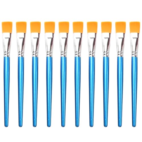 TRACOMPAN Pinsel-Set, 2,5 cm, flache Acryl-Pinsel in Künstlerqualität, Aquarellpinsel mit Holzgriff für Aquarell- und Ölmalerei, professionelle Künstlerpinsel, 10 Stück TRACOMPAN Pinsel-Set, 2,5 cm, flache Acryl-Pinsel in Künstlerqualität, Aquarellpinsel mit Holzgriff für Aquarell- und Ölmalerei, professionelle Künstlerpinsel, 10 Stück von TRACOMPAN