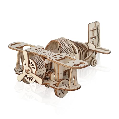 TRACYE Flugzeug 3D Holzpuzzles,Jahrgang Holzbausatz,Selbstmontage Brainteaser Desktop Spielzeug,für Bestes Geburtstagsgeschenk von TRACYE