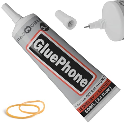 Glue Phone - Spezialkleber für Reparaturen & Präzisionsarbeiten – Ideal für Handy, Smartphone, Tablet, Schmuck, Bücher, Leder & Schuhe (50ml Trans, 1 Tube) von TRADMOBILE