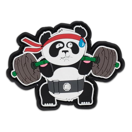 TRAINLIKEFIGHT Haken- und Schlaufenpatches | männlich und weiblich enthalten | einfache Handhabung | personalisierte Aufkleber | Cross-Training-Patch | Rucksack-Patch | Fitnessgürtel - P (PANDA) von TRAINLIKEFIGHT