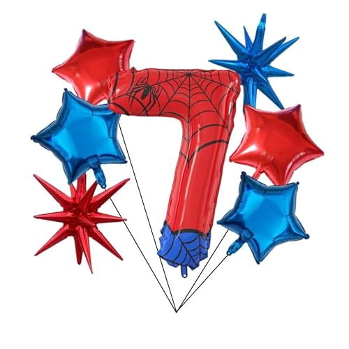 101,6 cm große Luftballons mit Spinnen-Motiv, rote Cartoon-Aluminiumfolienballon, die Spinnenballons für Kindergeburtstag, Babyparty, Party-Dekorationen (7) von TRAVELER