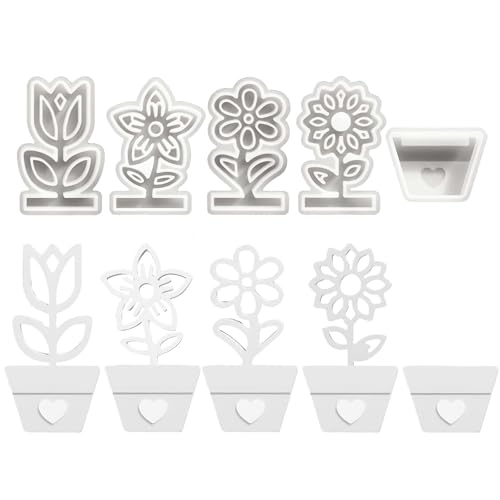 5PCS Silikonform Blumen TREABEAR, Silikonform Blumentopf Mit Herz, Silikonformen Gießformen Sommer, Kerzen Gießen Formen Blumen, Gipsformen Zum Gießen Tulpen Sonnenblumen, Gips Formen Zum Gießen 5PCS Silikonform Blumen TREABEAR, Silikonform Blumentopf Mit Herz, Silikonformen Gießformen Sommer, Kerzen Gießen Formen Blumen, Gipsformen Zum Gießen Tulpen Sonnenblumen, Gips Formen Zum Gießen von TREABEAR