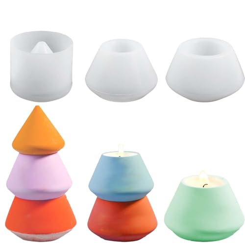 TREABEAR 3Pcs DIY Weihnachtsbaum Silikonformen Kerzen, Kerzen Formen Silikon, Silikonformen Gießformen Weihnachten, Gipsformen Zum Gießen, Kerzen Silikonformen für Geteilte Weihnachtsbaumkerzen TREABEAR 3Pcs DIY Weihnachtsbaum Silikonformen Kerzen, Kerzen Formen Silikon, Silikonformen Gießformen Weihnachten, Gipsformen Zum Gießen, Kerzen Silikonformen für Geteilte Weihnachtsbaumkerzen von TREABEAR