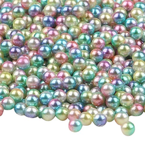 TREESTAR 10 mm runde Perlen, ohne Loch, 50 Stück aus Kunststoff, Kunstperlen, DIY, Handwerk, Zubehör für die Herstellung von Schmuck, Kleidung, Dekoration von TREESTAR