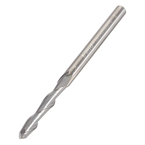 Trend CNC Bullnose Spiralfräser, hochgeschnitten, 4 mm Schaft mit 4 mm Schnittdurchmesser und 25 mm Schnittlänge, massives Wolframcarbid, CNC/301X4STC von TREND