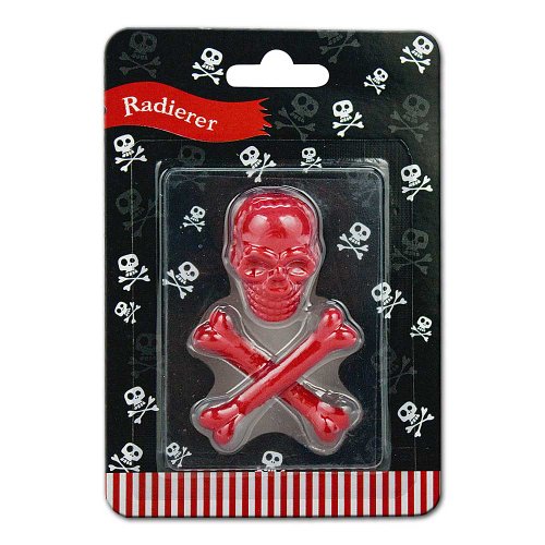 Piratenradiergummi Radierer 3 teilig Pirates only Totenkopf rot Radiergummi Piraten Piratenradiergummi Radierer 3 teilig Pirates only Totenkopf rot Radiergummi Piraten von TRENDHAUS