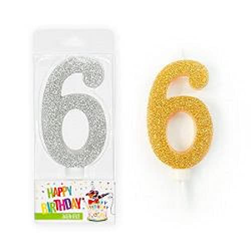 TRENDHAUS Trendhaus942043 Birthday Fun Zahl 6 Glitter Maxi Kerze TRENDHAUS Trendhaus942043 Birthday Fun Zahl 6 Glitter Maxi Kerze von TRENDHAUS