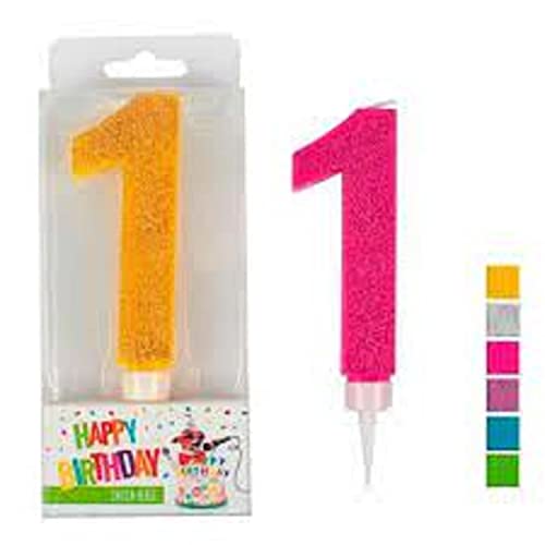 TRENDHAUS Trendhaus942005 Birthday Fun Number 1 Glitter Maxi Kerze von TRENDHAUS