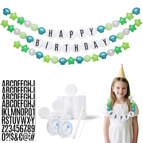 DIY Riesiges Freundschaftsarmband Girlande Kit - Anpassbare Riesen Geburtstag Banner Dekor für Party Festival Supplies (Grün) von TRENDPLAY