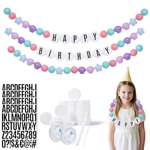 DIY Riesiges Freundschaftsarmband Girlande Kit - Anpassbare Riesen Geburtstag Banner Dekor für Party Festival Supplies (Meerjungfrau) von TRENDPLAY