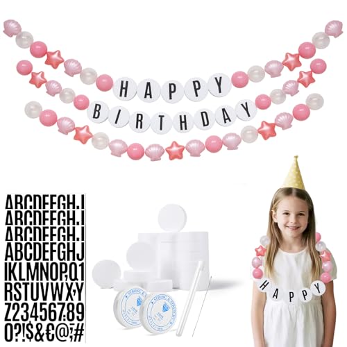 DIY Riesiges Freundschaftsarmband Girlande Kit - Anpassbare Riesen Geburtstag Banner Dekor für Party Festival Supplies (Rot) von TRENDPLAY