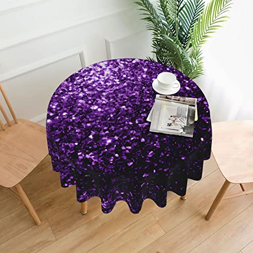 TRESILA Runde Tischdecke, Esstisch, abwischbar, Polyester-Tischdecke für Weihnachten, Party, Halloween, Geburtstag, Hochzeit, 150 cm – wunderschöner lila Glitzer TRESILA Runde Tischdecke, Esstisch, abwischbar, Polyester-Tischdecke für Weihnachten, Party, Halloween, Geburtstag, Hochzeit, 150 cm – wunderschöner lila Glitzer von TRESILA