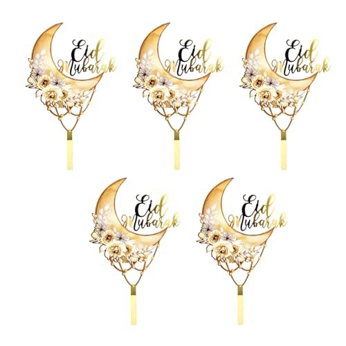 5pieces Eid Theme Cake Toppers Set Party Liefert Elegante Kuchen Ornament Acryl Textur Für Kreatives Feiertagsdessert 5pieces Eid Theme Cake Toppers Set Party Liefert Elegante Kuchen Ornament Acryl Textur Für Kreatives Feiertagsdessert von TRHEEE