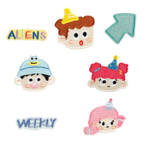 9 Stück Cartoon Mädchen bestickte Aufnäher Junge Bügelbilder Kleidung Patches Nähen Flicken für Kleidung Tasche Dekorationen 9 Stück Cartoon Mädchen bestickte Aufnäher Junge Bügelbilder Kleidung Patches Nähen Flicken für Kleidung Tasche Dekorationen von TRHEEE