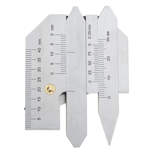 Metrisches Inspektionslineal, Messwerkzeug, 0–75 mm, Schweißnaht, Messschieber, Schweißlehre, Schweißlehre, Lineal, hohe Genauigkeit von TRHEEE