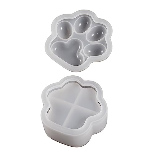 Silikonformen in Pfotenform, 3D-Epoxidharz, Aufbewahrungsbox, Formen zur Schmuckherstellung von TRHEEE