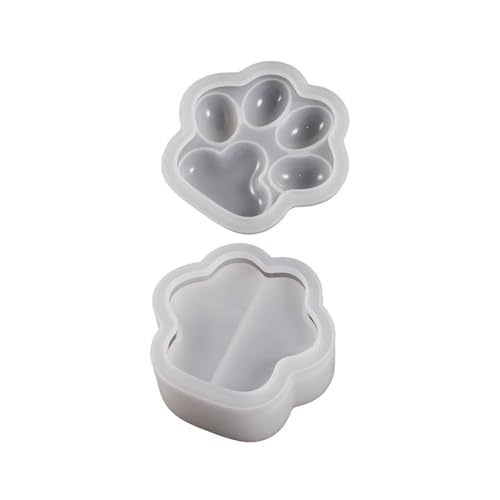 Silikonformen in Pfotenform, 3D-Epoxidharz, Aufbewahrungsbox, Formen zur Schmuckherstellung von TRHEEE