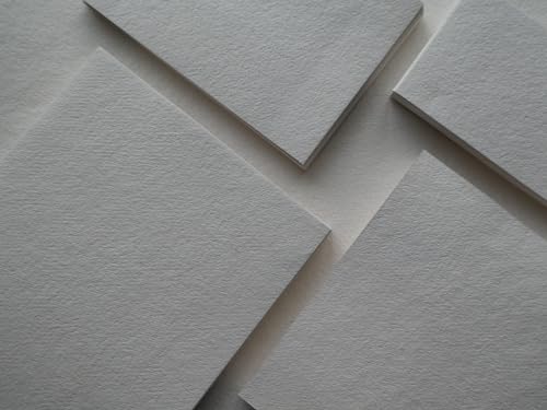 Büttenkarton schweres Büttenpapier Aquarellkarton 440gr aus Baumwollle handgeschöpft stark strukturiertes Künstlerpapier, geschnitten (A4 12 Bogen) von TRIBAL PAPER
