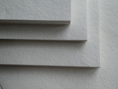 Büttenpapier handgeschöpft druckerfreundlich mit glattem geschnittenem Ränder, günstiges Maxipack (140 gr A4 21x29,7cm) von TRIBAL PAPER
